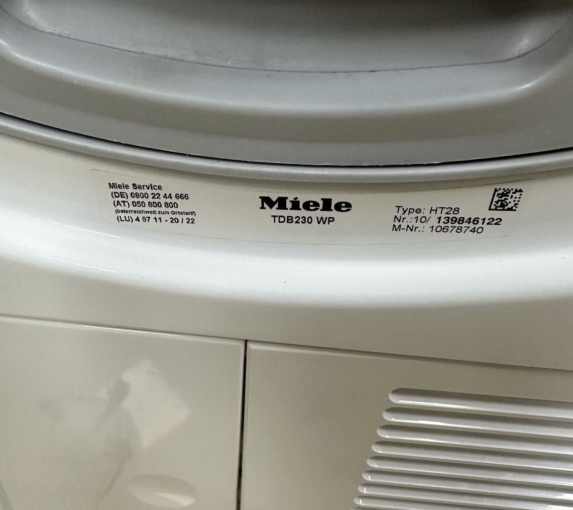 Suszarka Miele TDB230WP Active z pompą ciepła A++