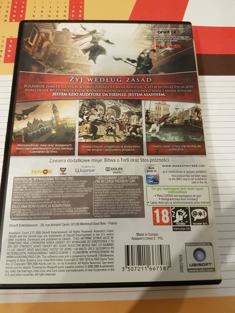 Gra Assassin's creed II wersja PC