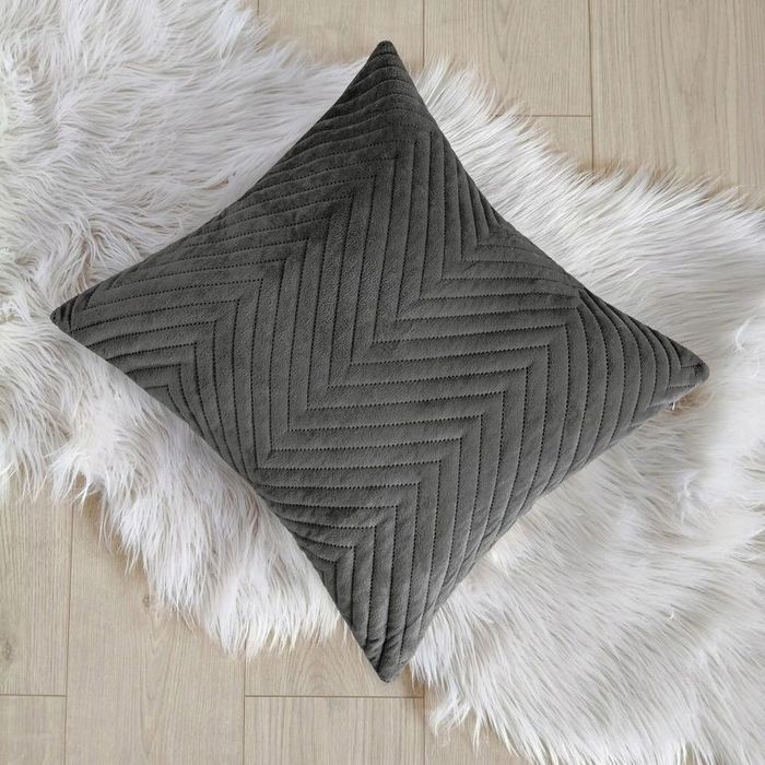 Poszewka na poduszę 50x60 Welurowa velvet pluszowa Jodełka Caden Grafi