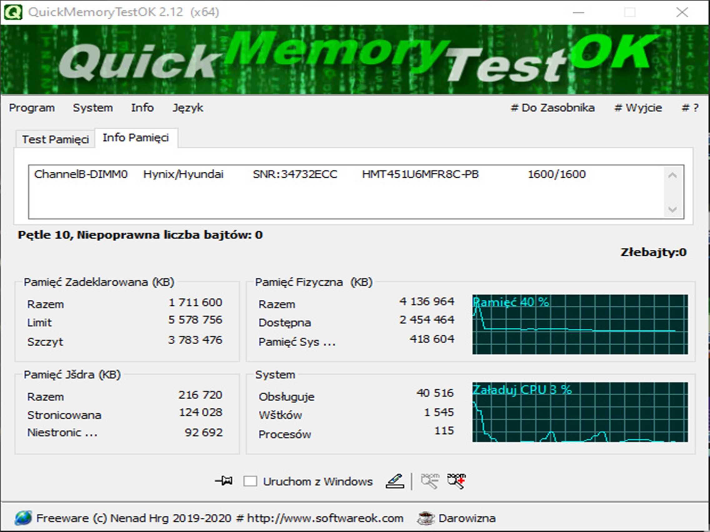 DDR3 4GB HyniX 12800 -Komputer