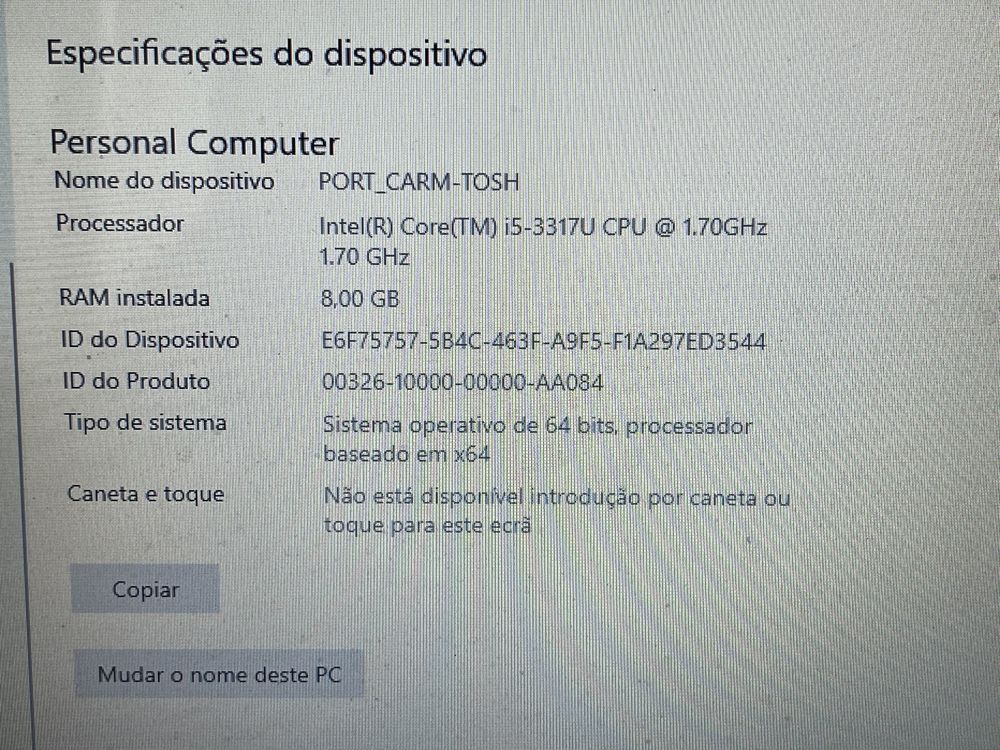 Portátil Toshiba SATELLITE U840-10M 8gb