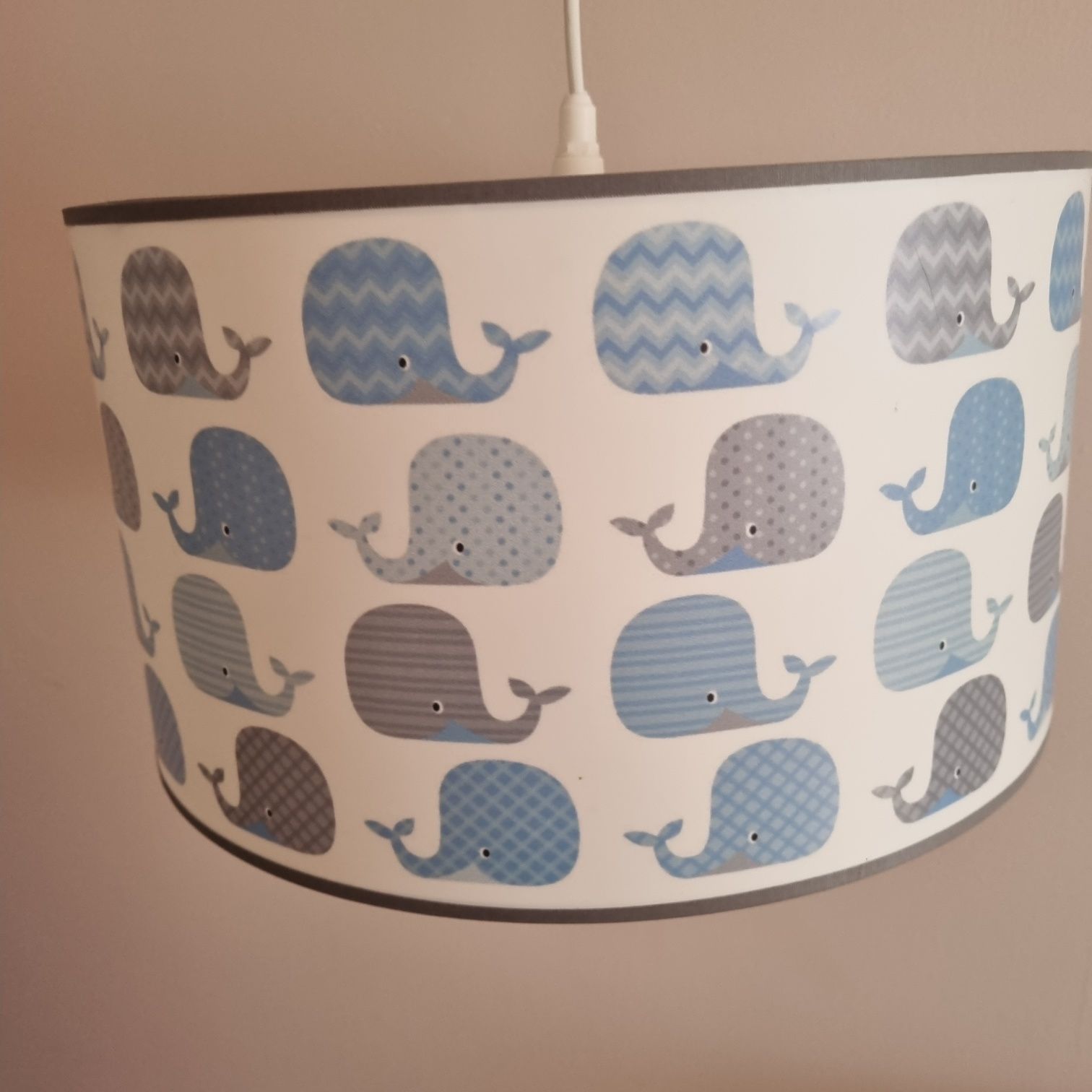 Lampa. Klosz delfinki dziecięcy. Abażur