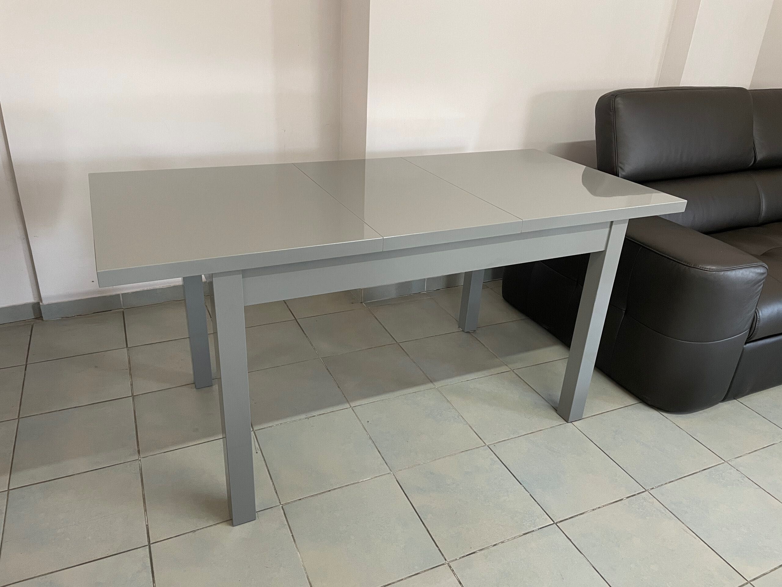 Stół rozkładany lakierowany 120 cm x 70 cm + 40 cm