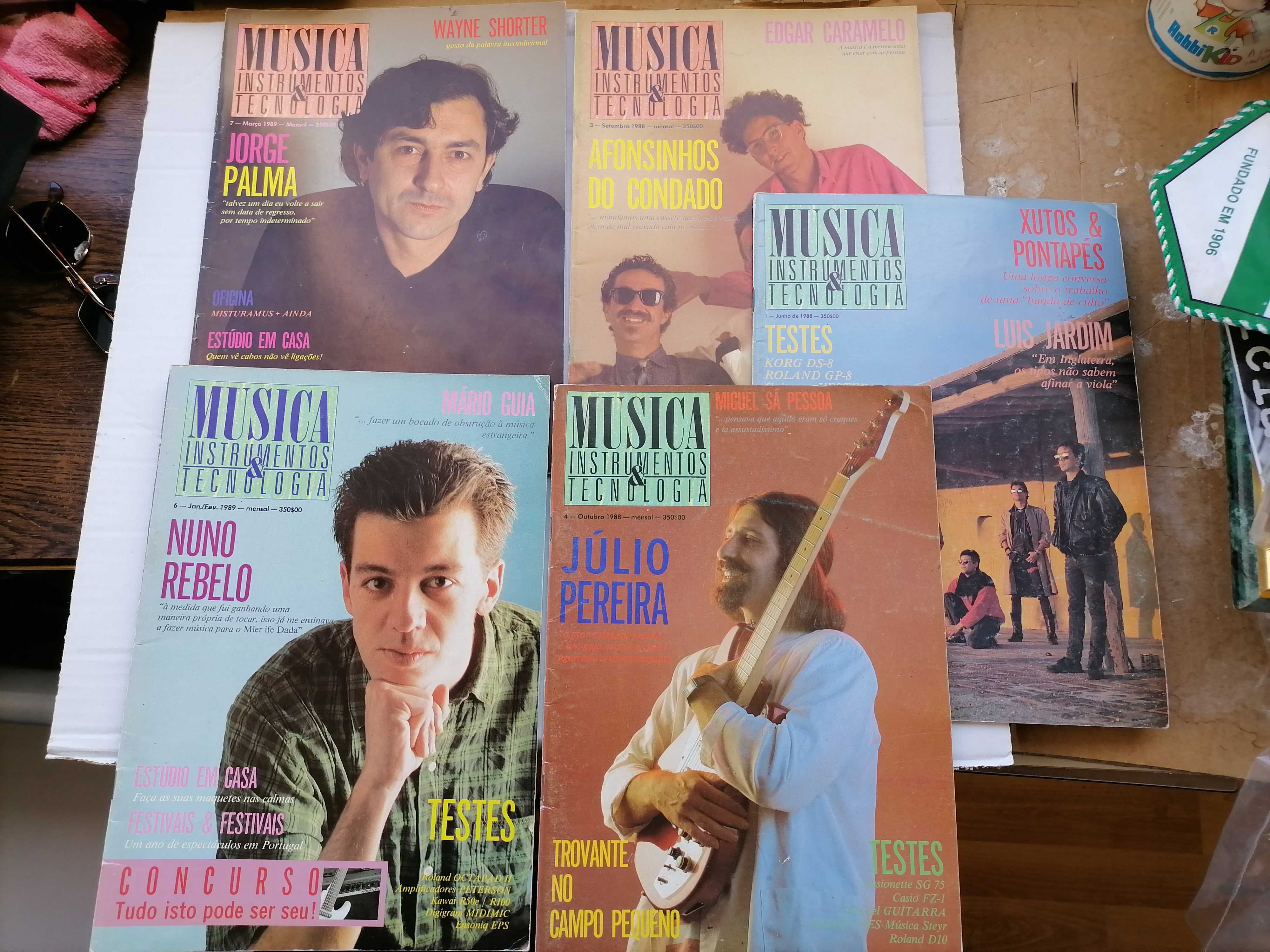 Lote 5 Revista MÚSICA 1988 XUTOS e PONTAPÉS,Jorge Palma Afonsinhos