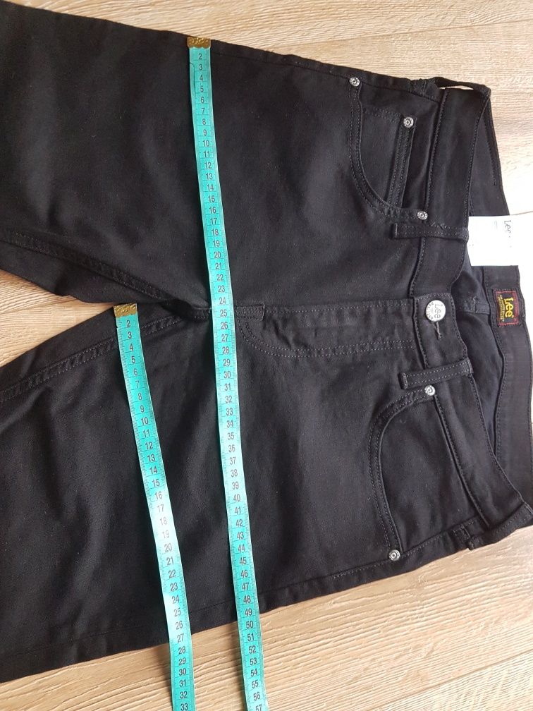 W31 L36 M Lee Luke slim Tapered spodnie jeansy męskie dżinsy czarne
