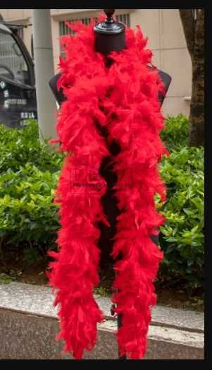 Boa czerwone pióra naturalne