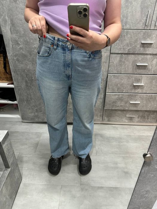 женские джинсы бренд 157 jeans размер л-хл mom jeans высокая посадка