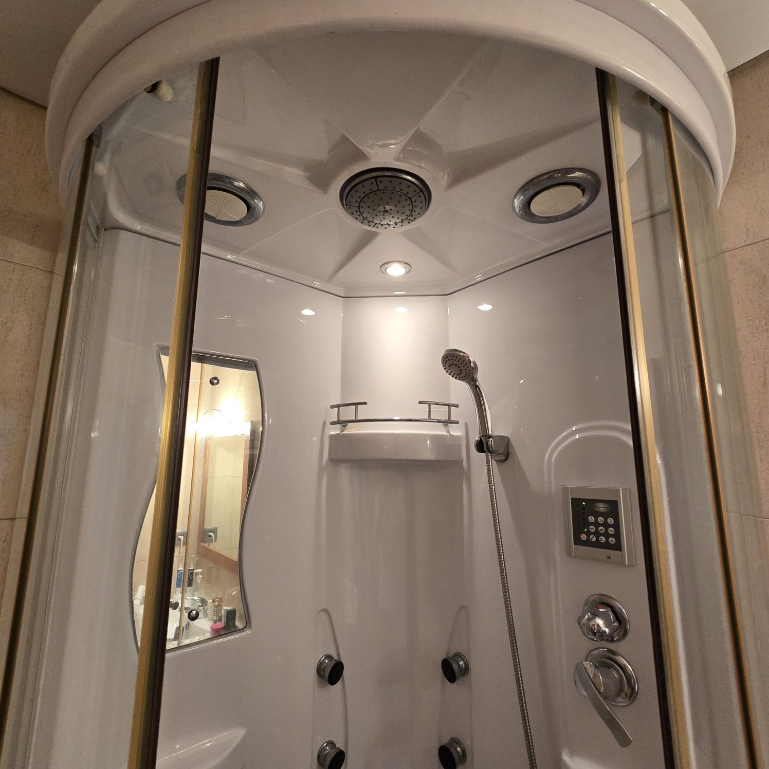 Cabine hidromassagem 1/4 círculo