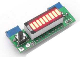 voltimetro capacidade bateria DIY kit led com 2.4v a 20v