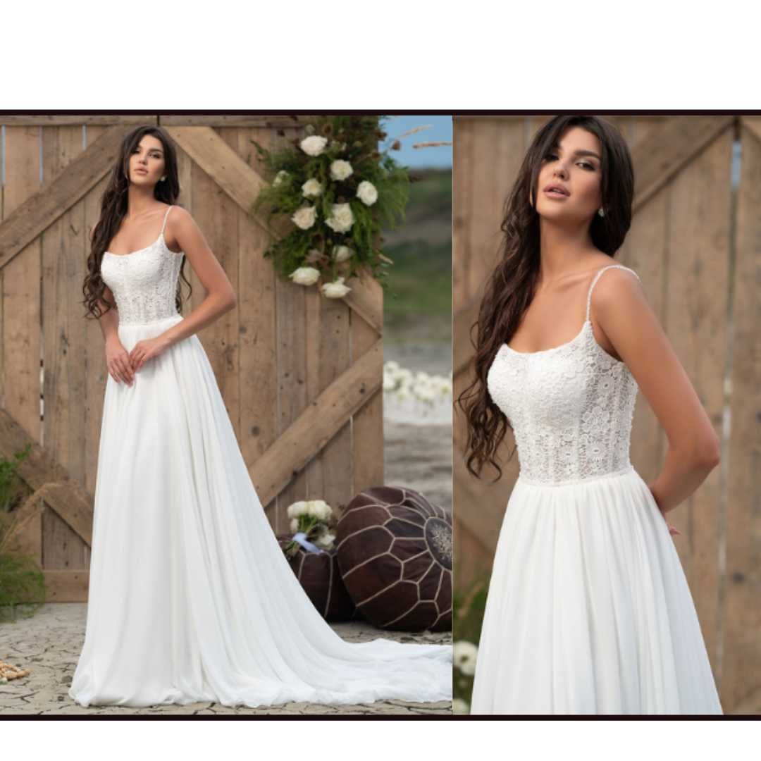 Vestidos de noiva corte reto, fluidos na ROSSY NOIVAS