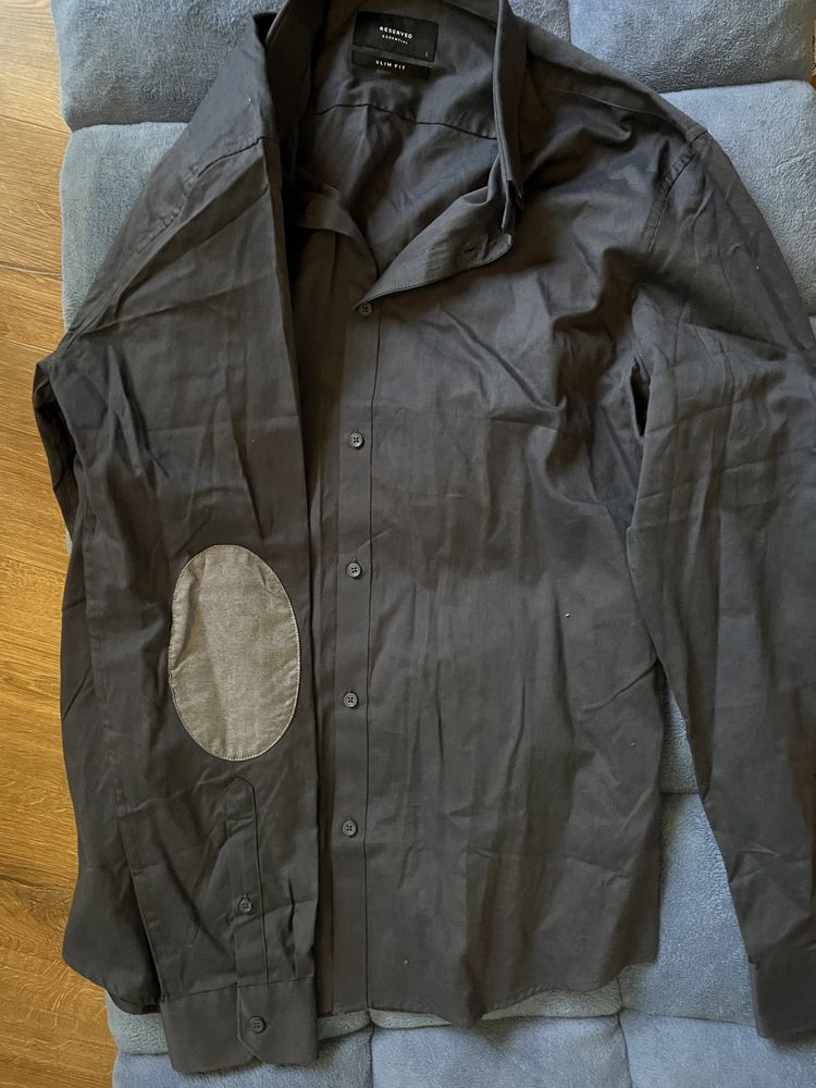 Koszula granatowa reserved essential slim fit