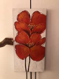 Quadro flor vermelha