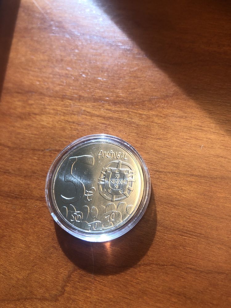 Moeda comemorativa de 5 Euros “O Conhecimento” - moeda corrente