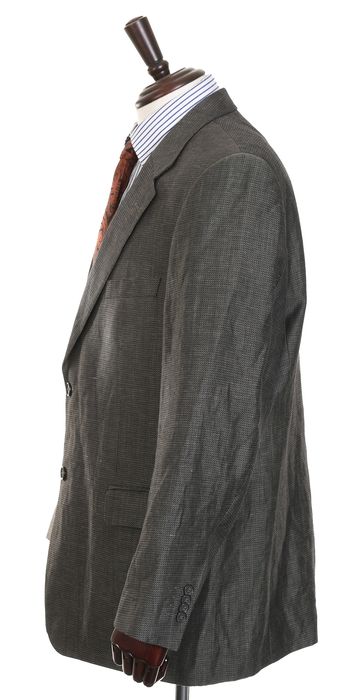 PAUL SMITH klasyczna brązowa marynarka męska w melanżu wełna len r. 56