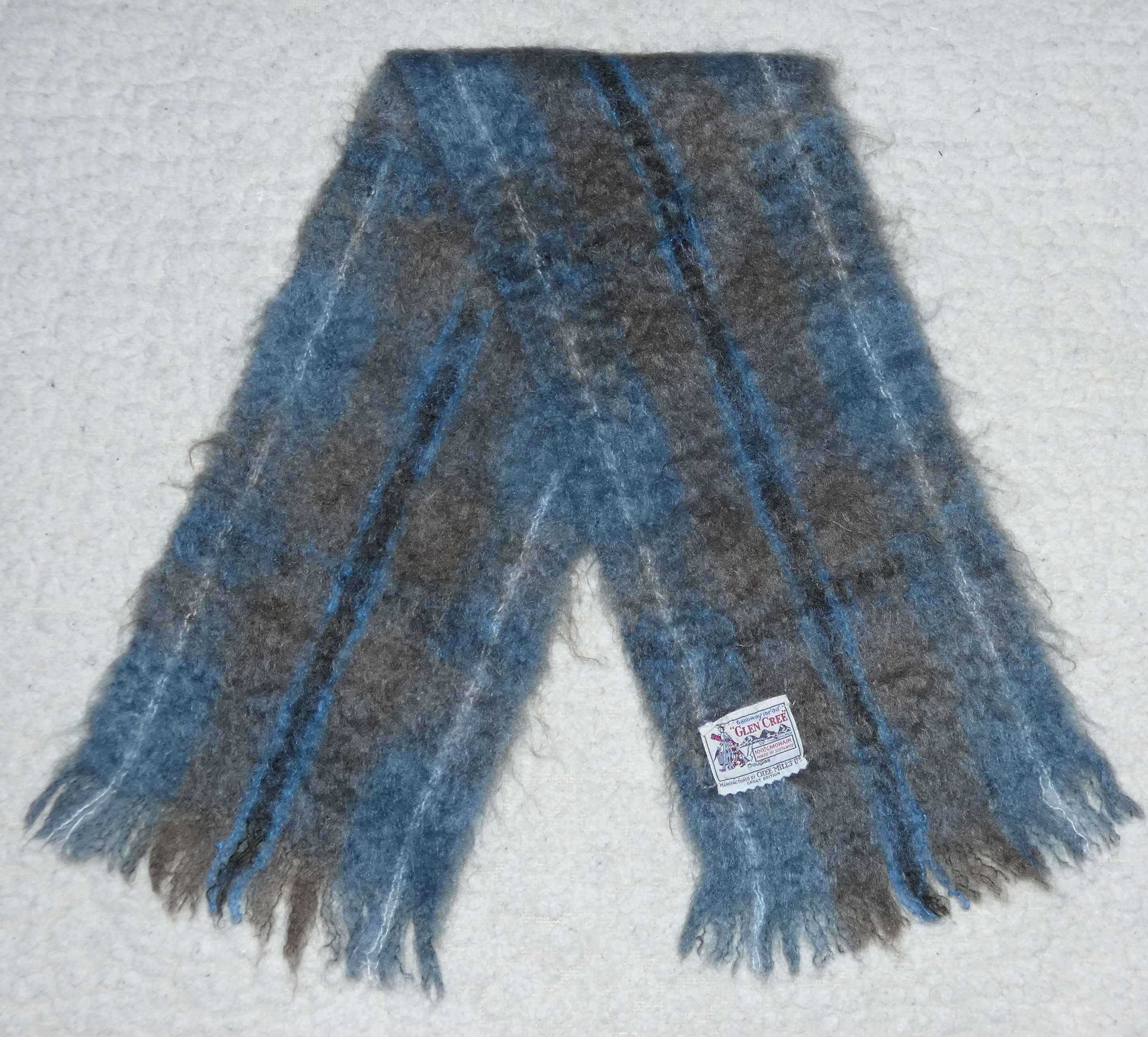 Стильный винтажный мохеровый шарф Glen Cree  - оригинал