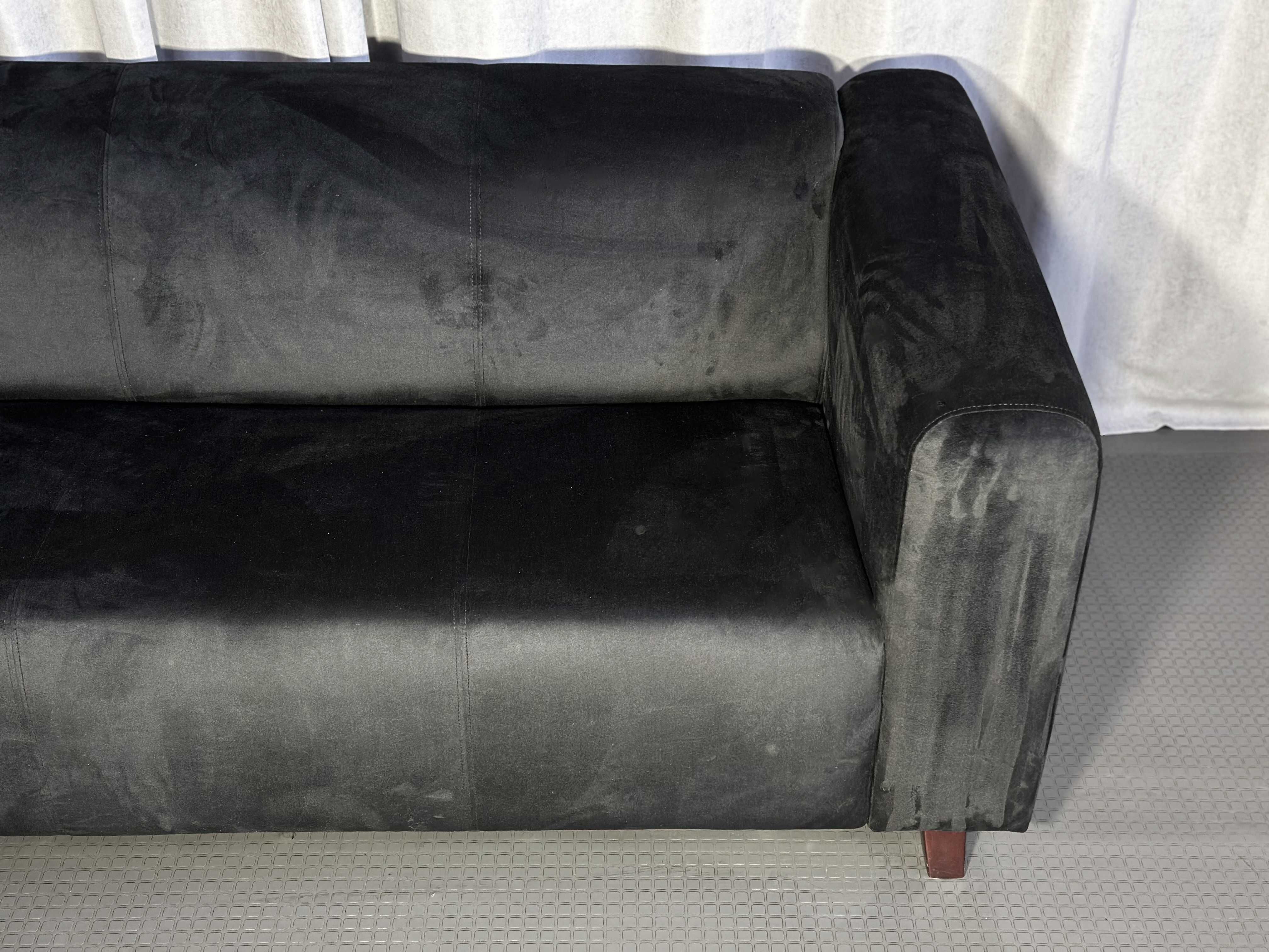 Чорний велюровий диван у вітальню/салон/м'які дивани/меблі з Європи