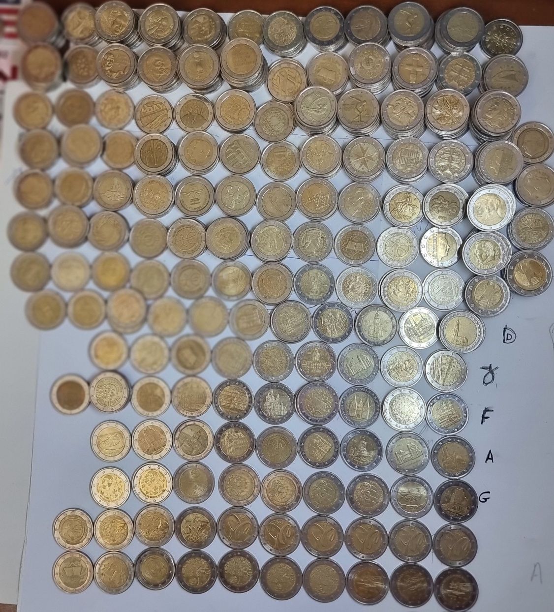 250 moedas de 2 euros