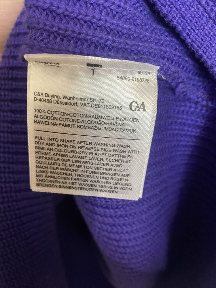 sweter damski 100% bawełna fioletowy 2XL