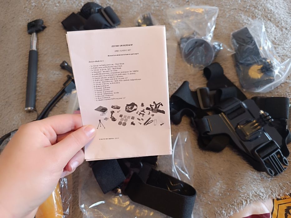 Zestaw akcesoriów do GoPro/kamer sportowych