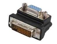 Adapter 90° DVI-I 24+5 do VGA(D-SUB) dla monitorów konventer, przejści