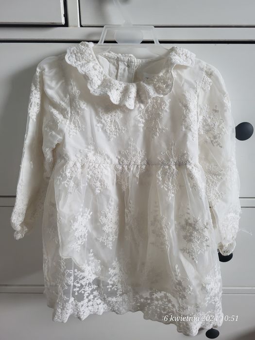 Sukienka ZARA elegancka roz. 98 chrzciny, komunia