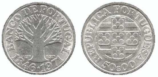 Moedas Portuguesas - 50$ escudos (Banco de Portugal)