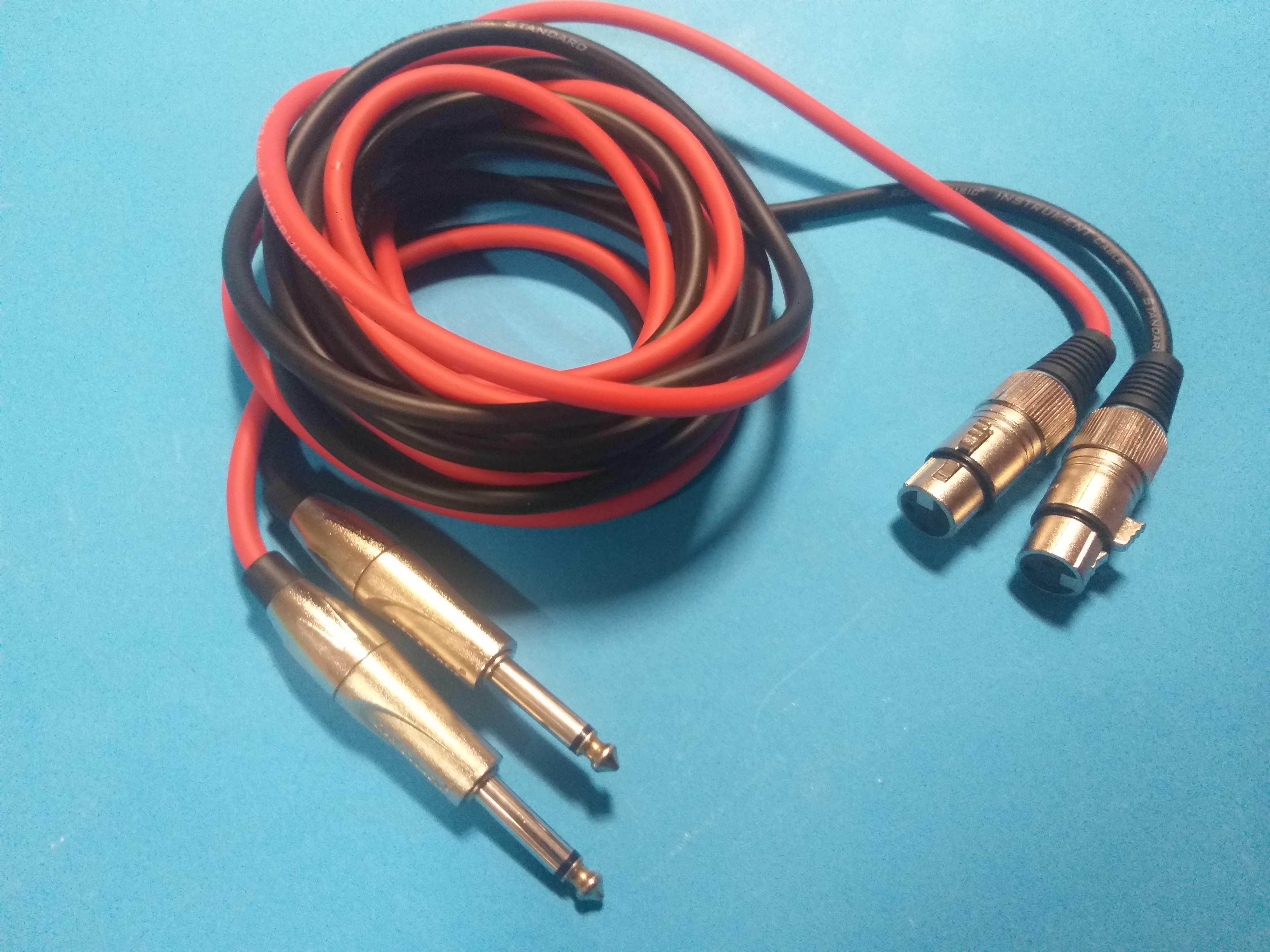 Kable nowe 2 x 3 metry XLR - JACK