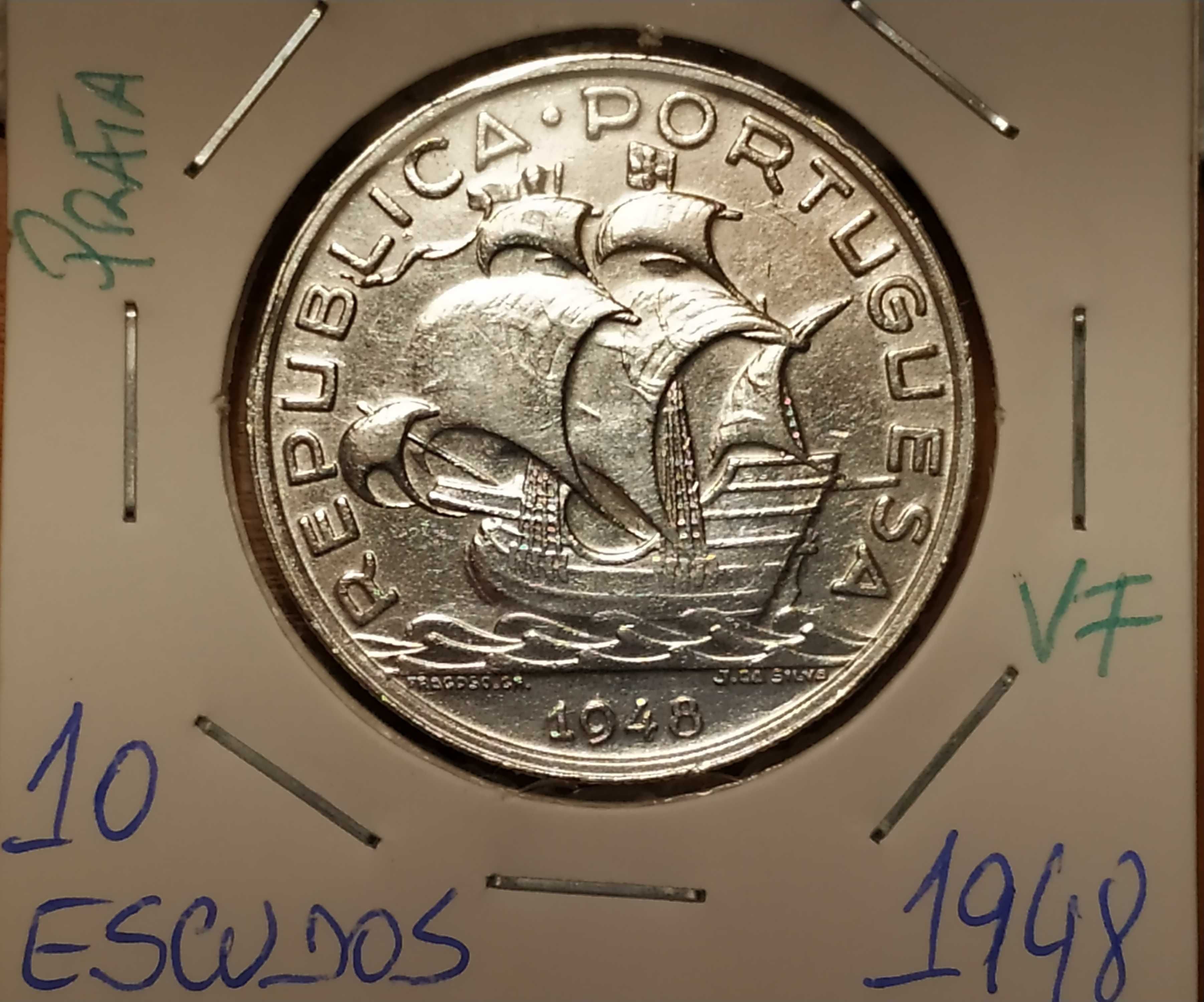 Portugal - moeda em prata de 10 escudos de 1948