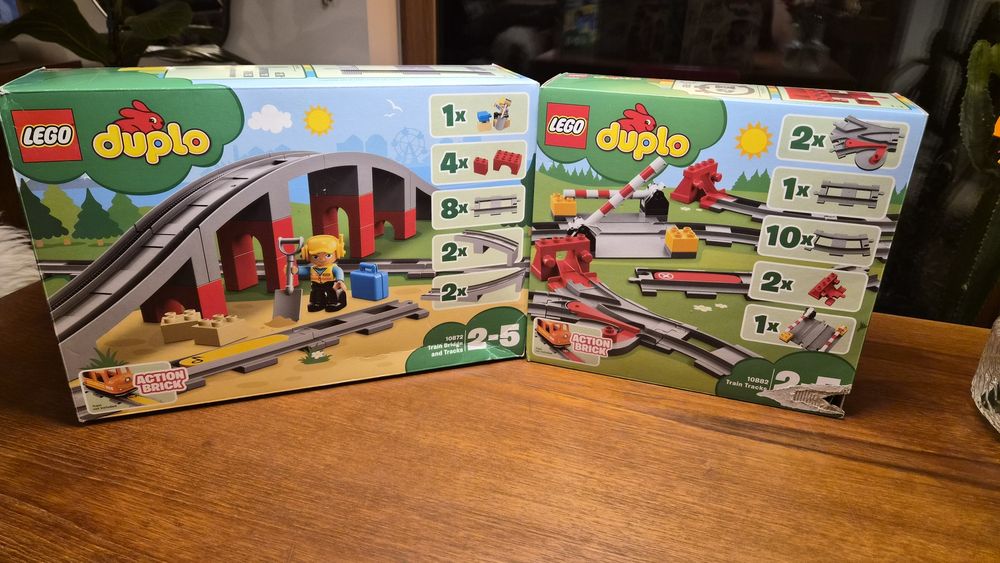 Lego duplo pociąg trzy zestawy z pudełkami 10874 + 10872 + 10882