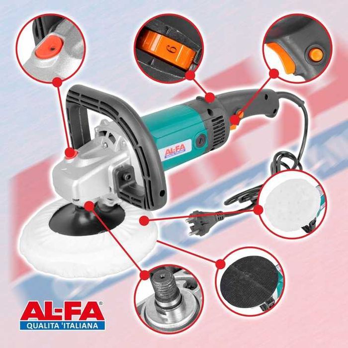 Profesjonalna polerka samochodowa z 6-stopniową regulacją obrotów