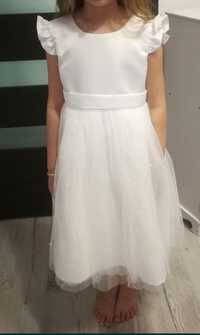 Sukienka biała komunia tiul 146