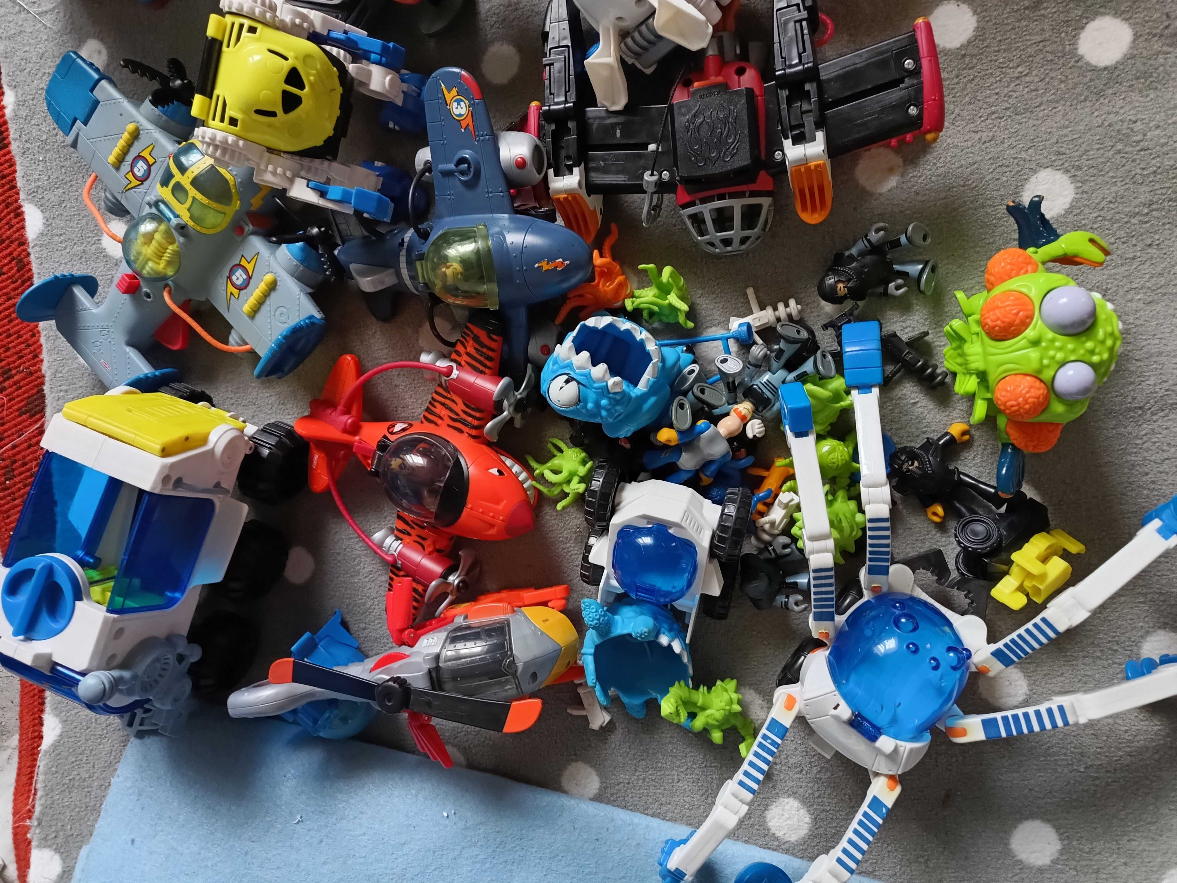 Mega zestaw Imaginext samoloty stacja kosmiczna prom Fisher Price