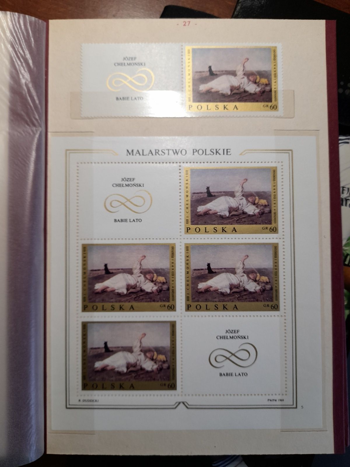 Klaser tom VIII - znaczki rocznik 1968 + 1969