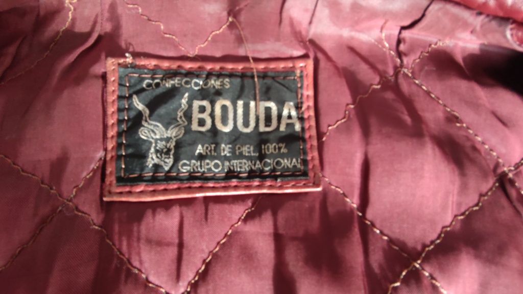 Blusão cabedal bordeaux