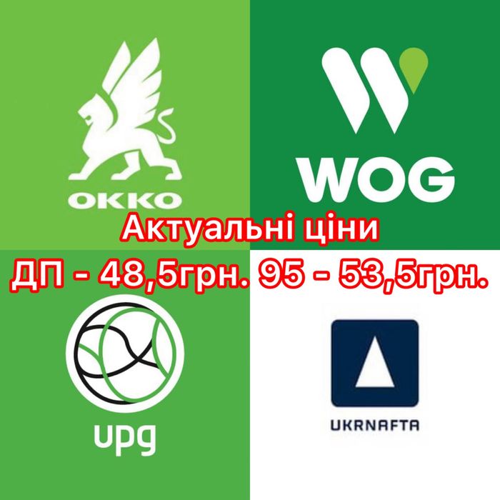 Талони на OKKO, WOG та Укрнафта на ДП від 48,5грн та А-95 від 53,5грн