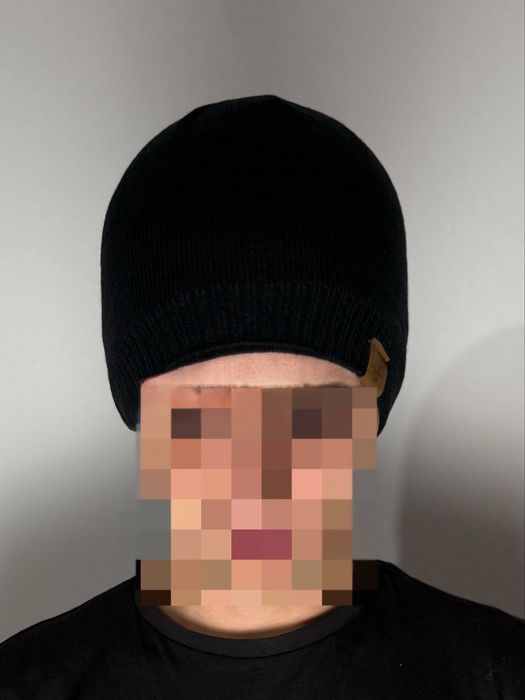 Czarna ciepla zimowa czapka męska - Nowa