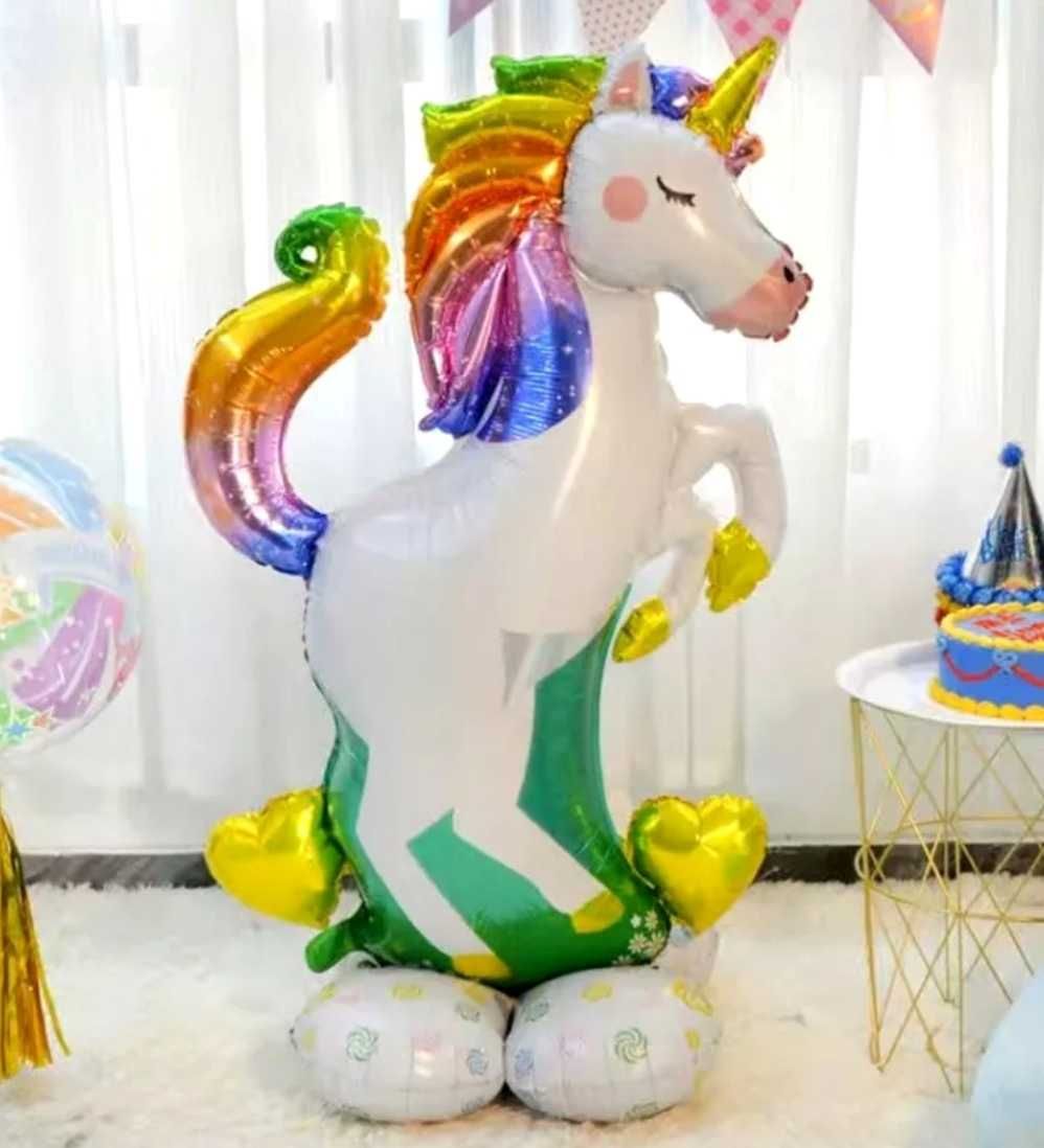 duży balon foliowy jednorożec stojący 112x70cm