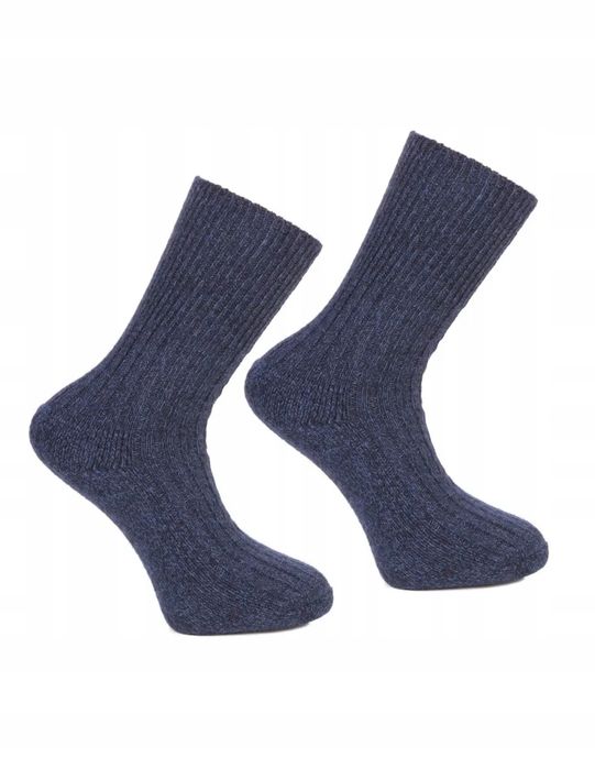 Skarpetki Męskie Długie Wełniane Bezuciskowe Thermo Grube Moraj 43-45