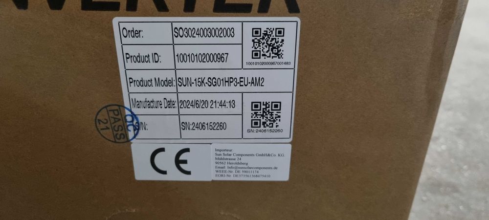 Falownik Deye 15 kW wysokonapięciowy