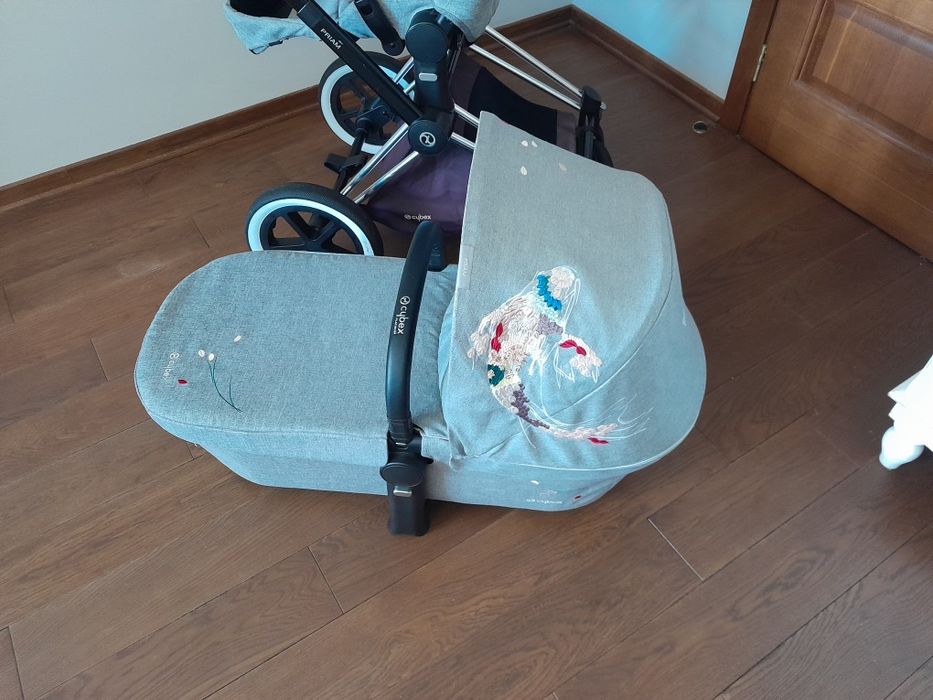 Коляска Cybex Priam Koi Mid Grey Lux 2в1 Люлька та Прогулянковий блок