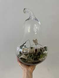 Szkalne naczynie - las w sloiku, szklany wazon