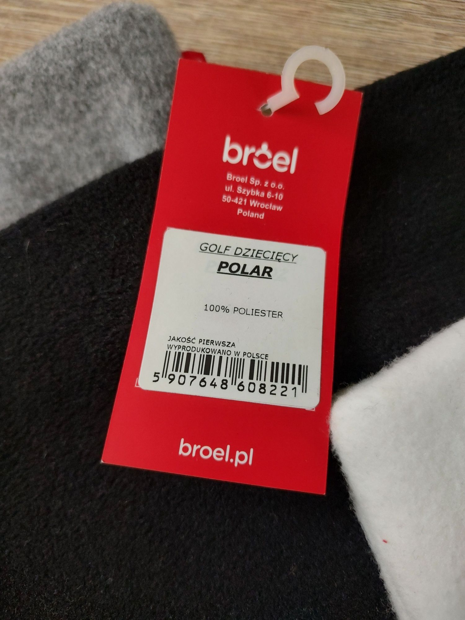 Komin polarowy Broel Biały