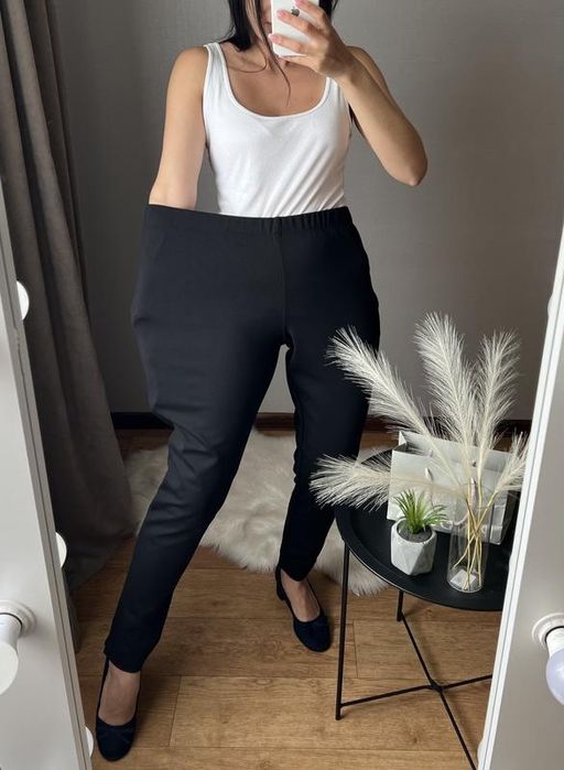 Нові чорні 14 розмір трикотажні лосіни легінси штани цупкі