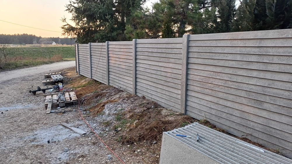 Ogrodzenia Betonowe, Panelowe 3D, Bramy, Murki Oporowe z MONTAŻEM