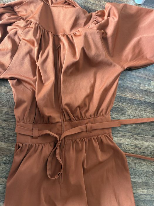 Ruda sukienka 40 L retro vintage