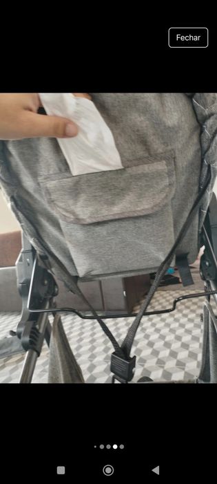 Carro de bebe com ovo e acessórios