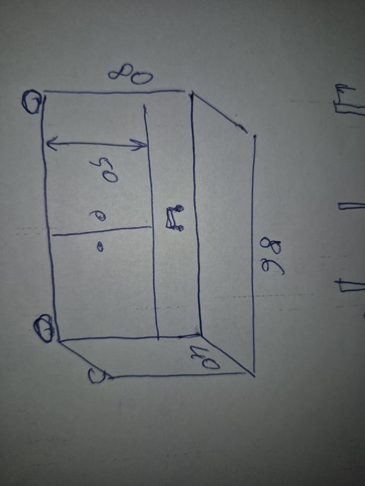 Komoda dębowa z szufladą
