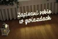 Napis LED na wesele ślub dekoracja ślubna