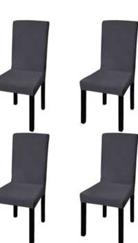 Pokrowce na krzesła 6 szt antracyt
