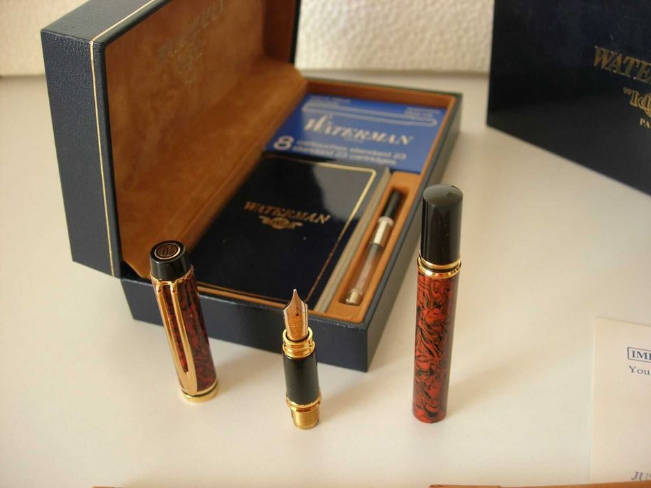 Waterman Le Man 200 Castanho Marble Aparo F IDEAL PARIS 18KL